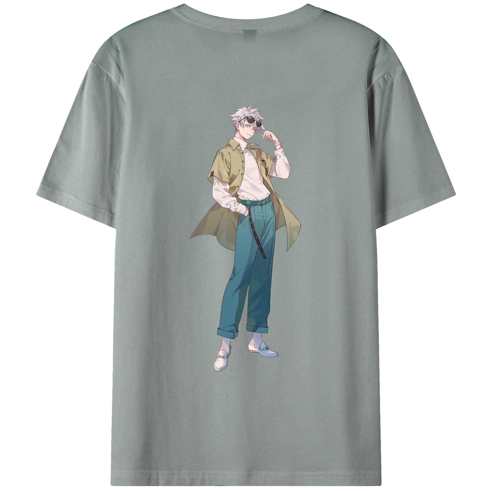 （画像用） 呪術廻戦 Jujutsu Kaisen 綿100％ メンズ半袖Tシャツ（バックプリント） 通気性